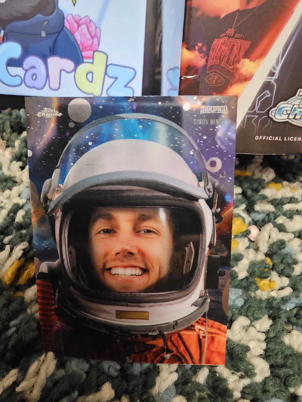 Simon Minter Topps Chrome - Sidemen Card -miniminter As Astronaut