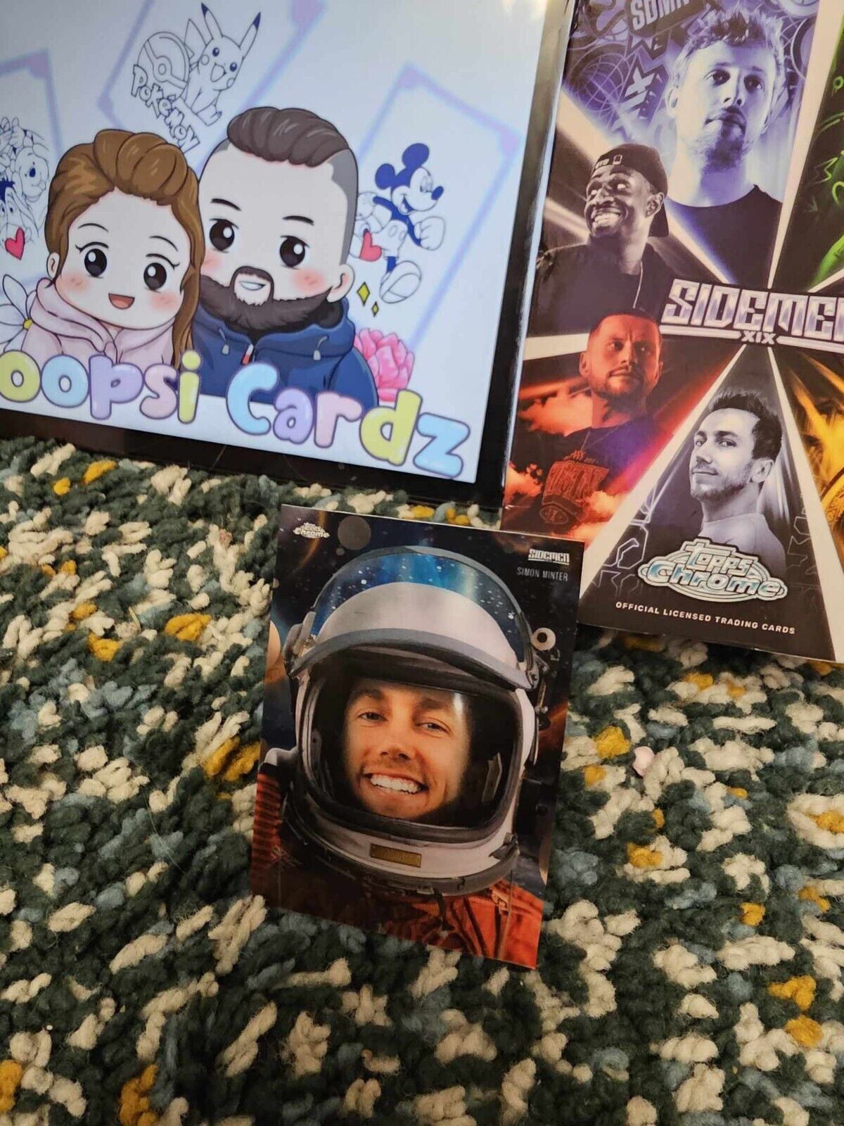 Simon Minter Topps Chrome - Sidemen Card -miniminter As Astronaut